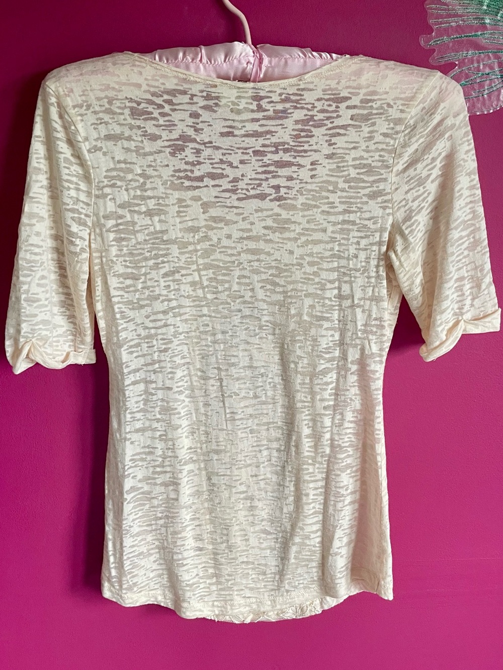 🌼BKE Cream Lace Front ShortSleeve💛 - Picture 2 of 4
